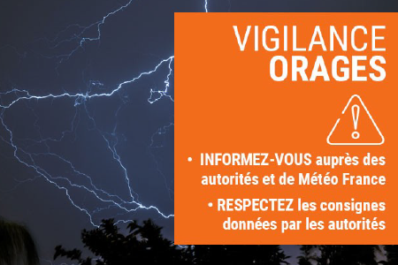 Vigilance orange orages en Haute-Savoie