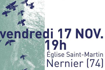 CONCERT DE L'ORCHESTRE DES PAYS DE SAVOIE - 17 novembre 2023 à 19h à l'Eglise Saint-Martin de NERNIER